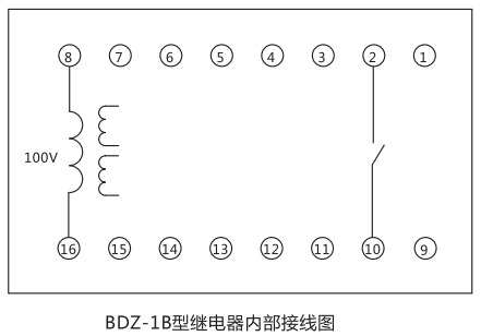 BDZ-1B低頻率繼電器內(nèi)部接線 BDZ-1B低頻率繼電器內(nèi)部接線