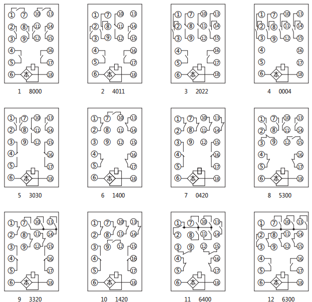 DZJ-20內(nèi)部接線圖及外引接線圖(正視圖) DZJ-20內(nèi)部接線圖及外引接線圖(正視圖)